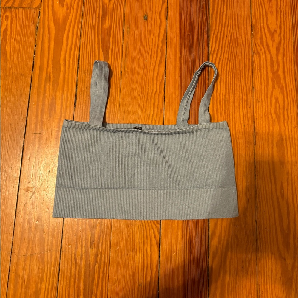 Urban Outfitters Blue Ribbed Strappy Top